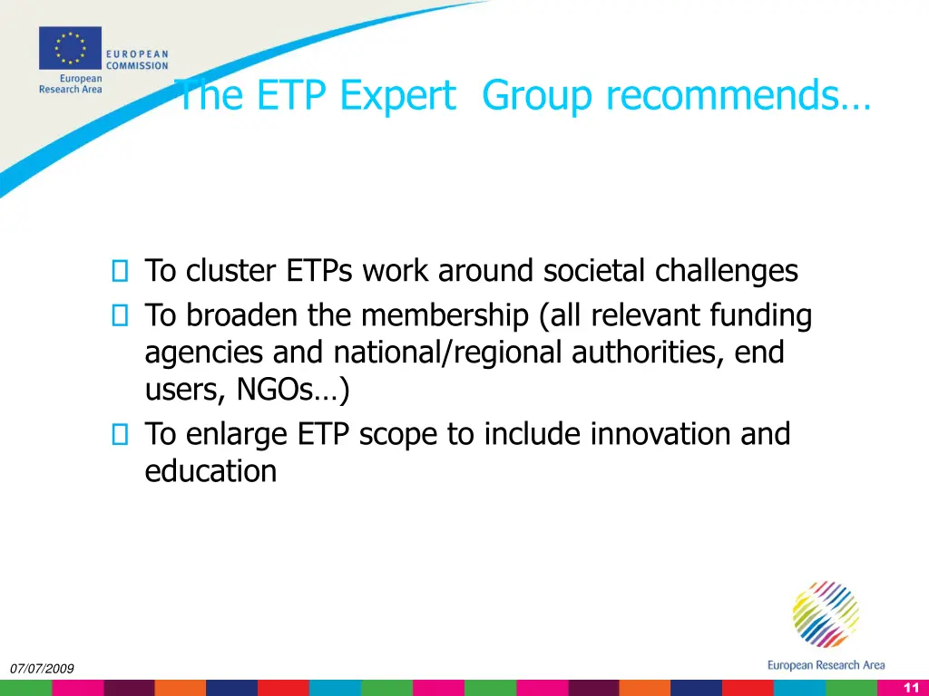 the etp expert group recommends