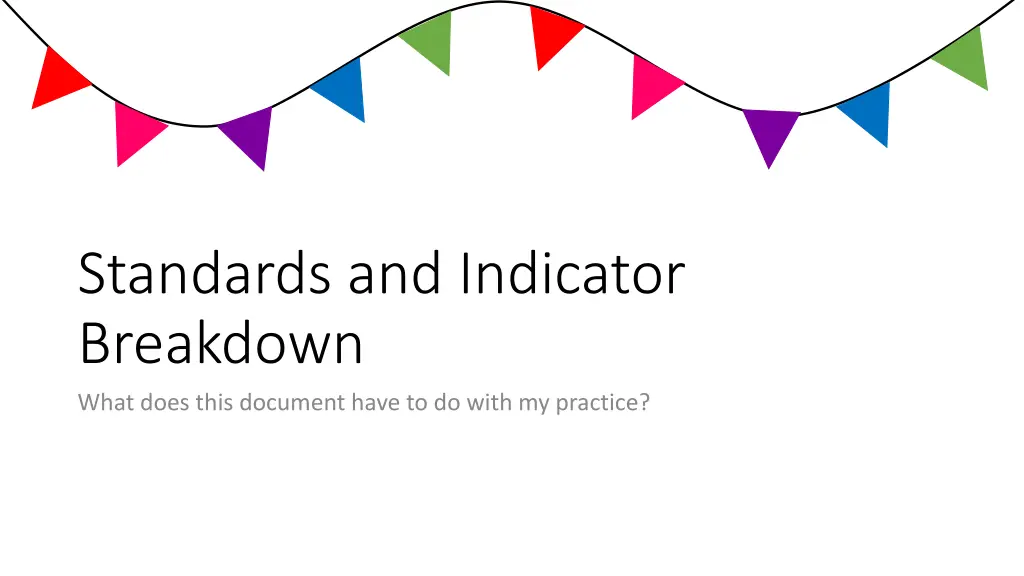 standards and indicator breakdown what does this