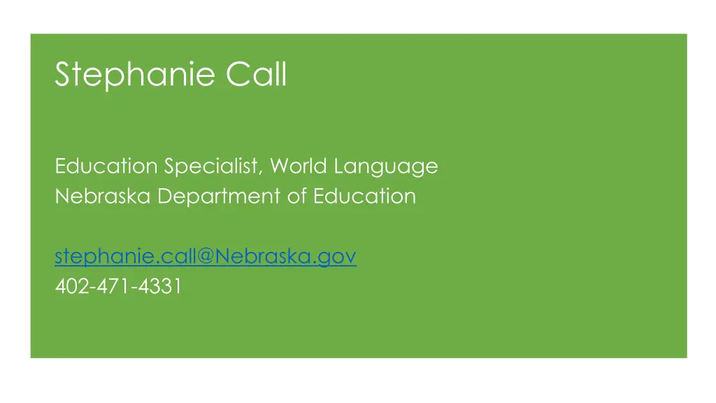 stephanie call 1