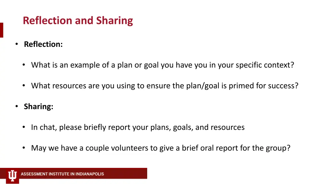 reflection and sharing 1