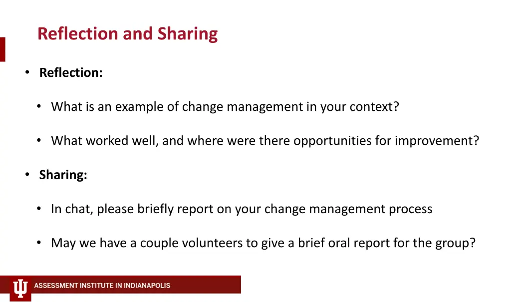 reflection and sharing 5