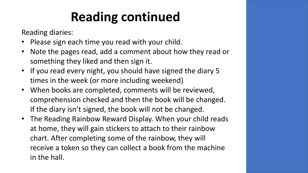 reading continued