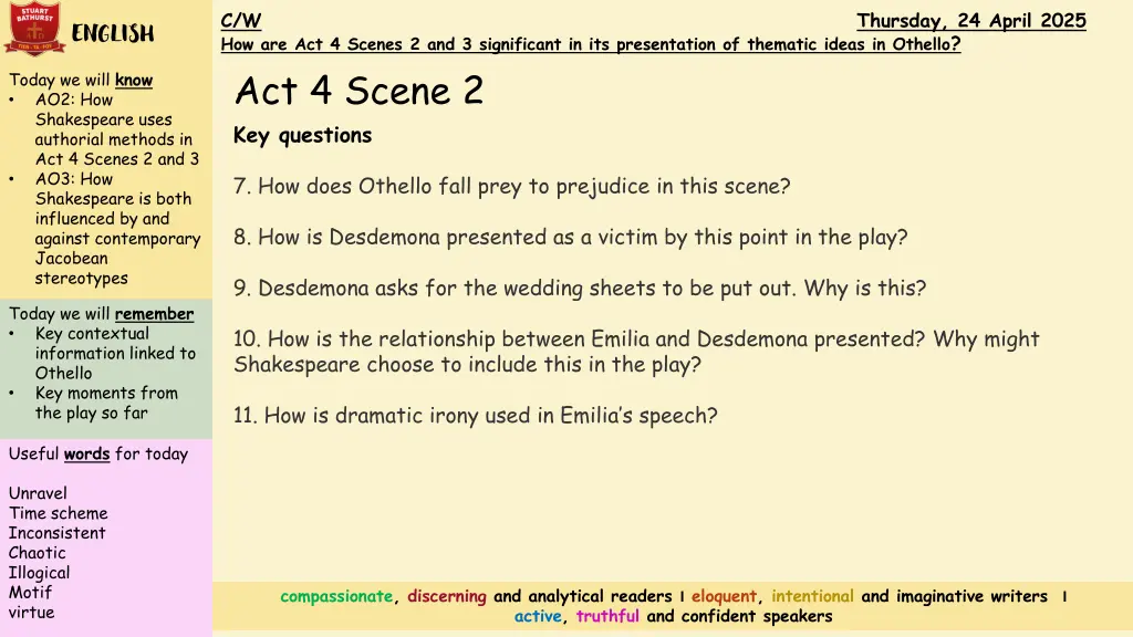 c w thursday 24 april 2025 how are act 4 scenes 3