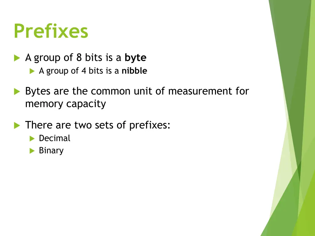 prefixes
