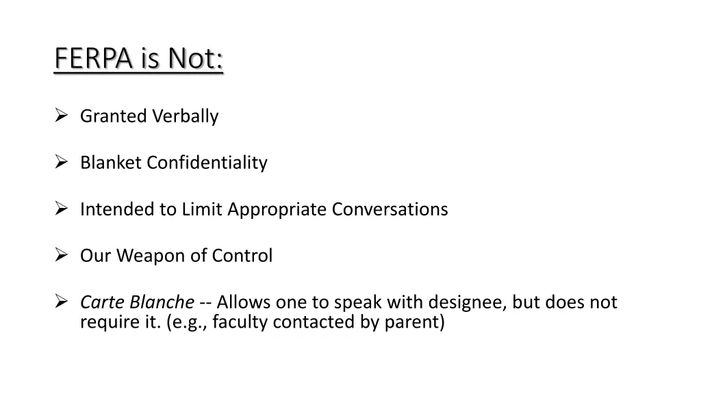 ferpa is not