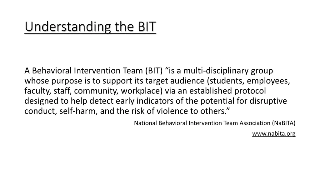 understanding the bit