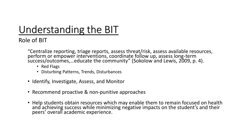 understanding the bit role of bit