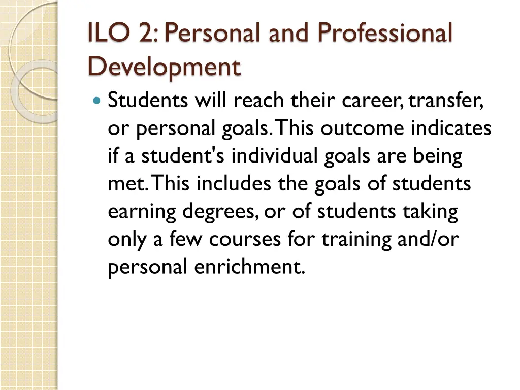 ilo 2 personal and professional development