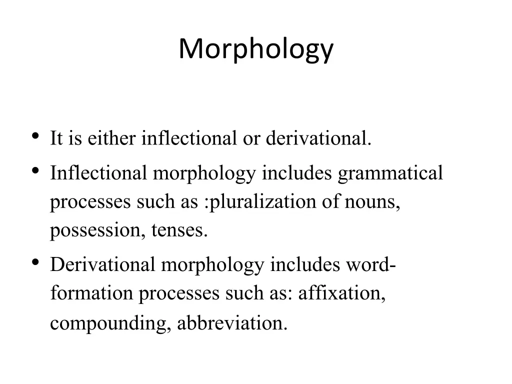 morphology