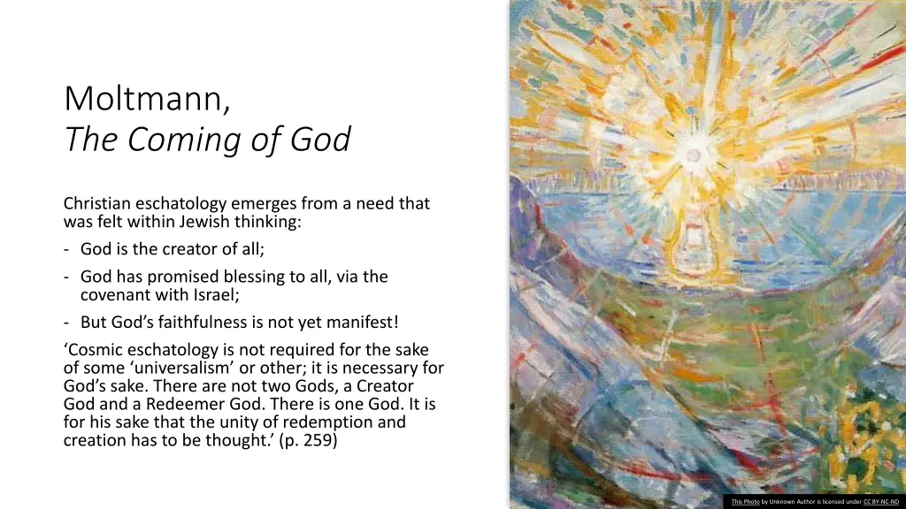 moltmann the coming of god