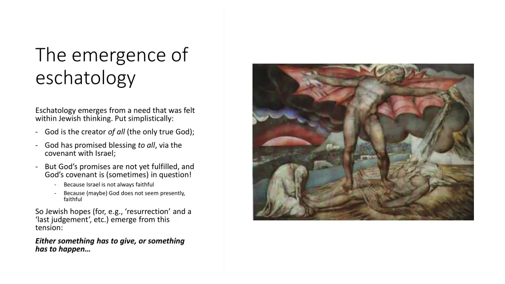 the emergence of eschatology 1