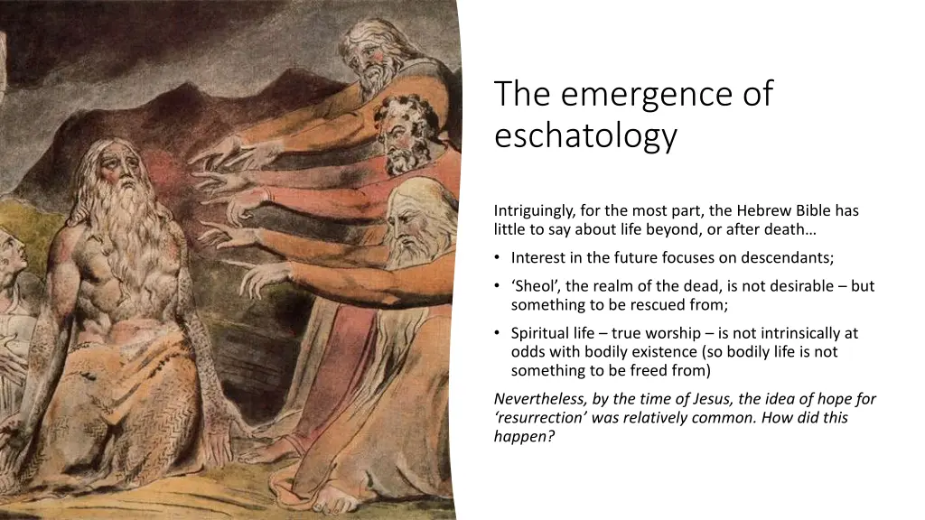 the emergence of eschatology