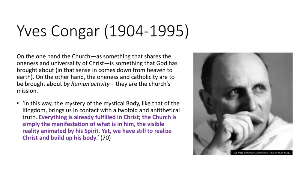 yves congar 1904 1995 2