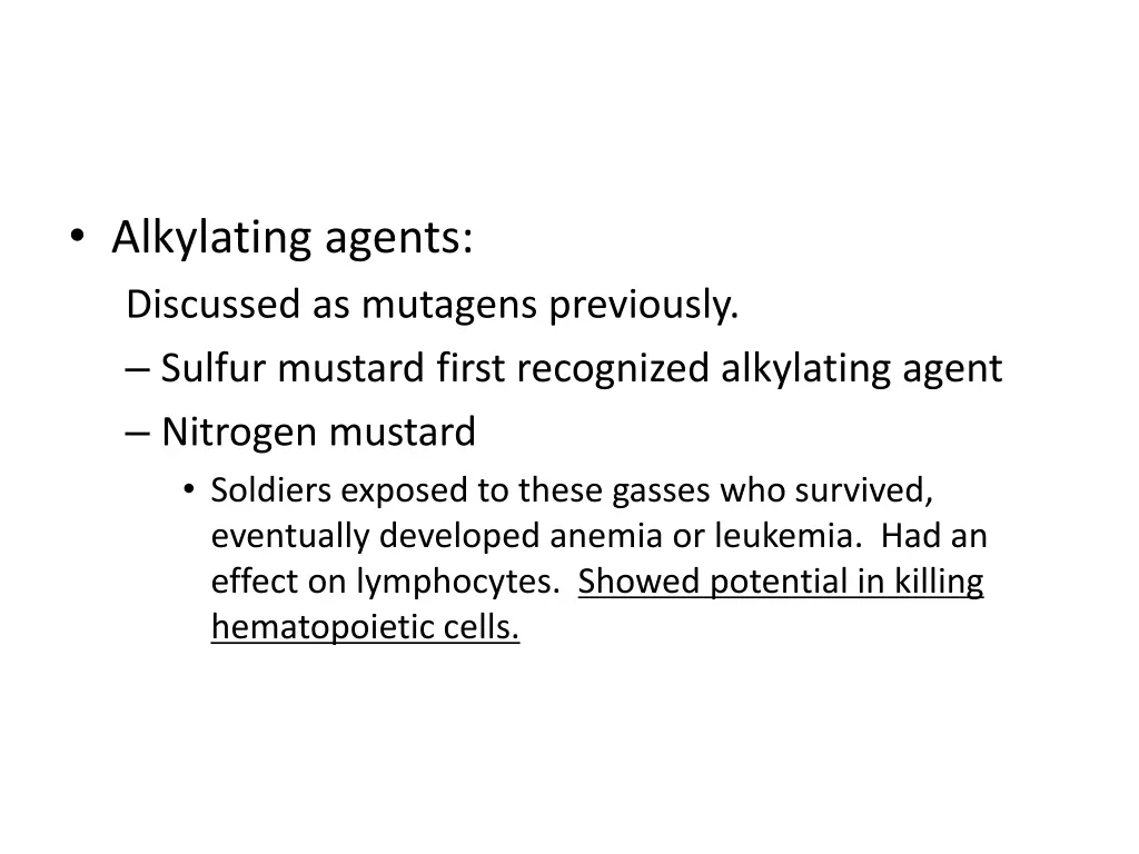 alkylating agents discussed as mutagens