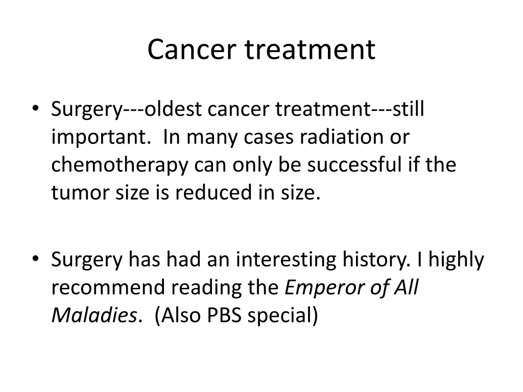 cancer treatment