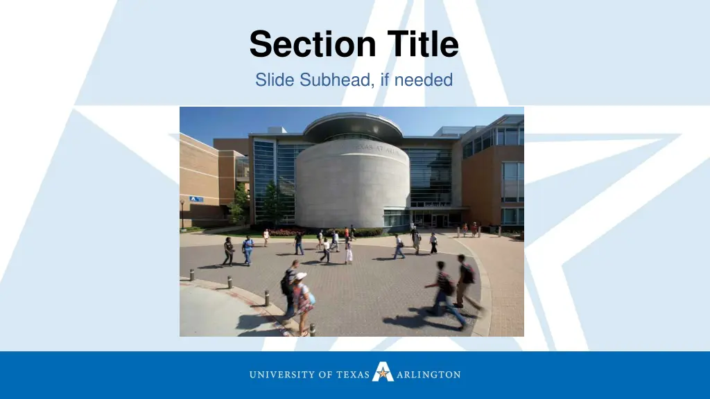 section title slide subhead if needed