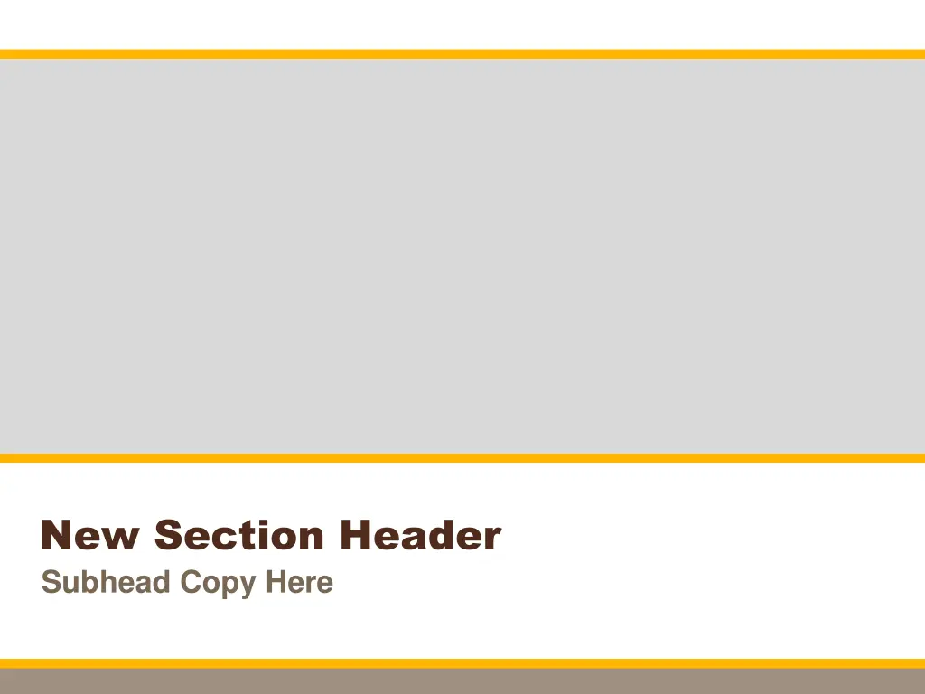 new section header subhead copy here