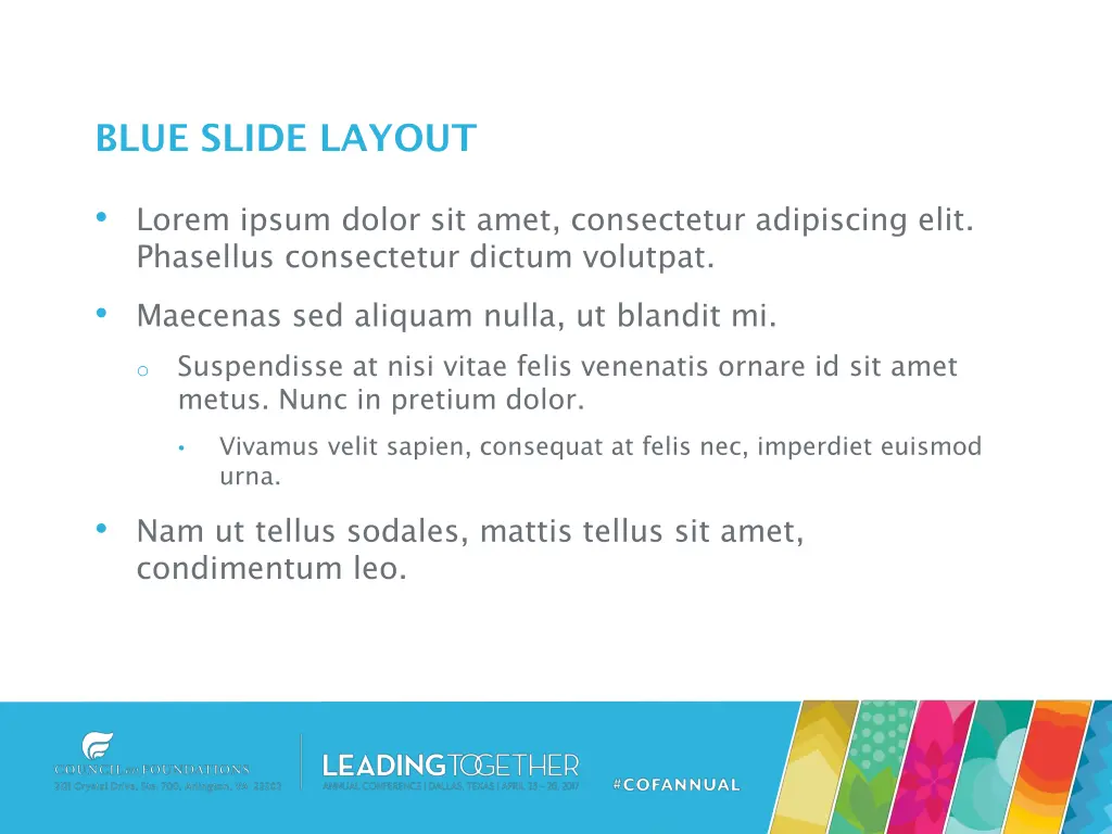 blue slide layout