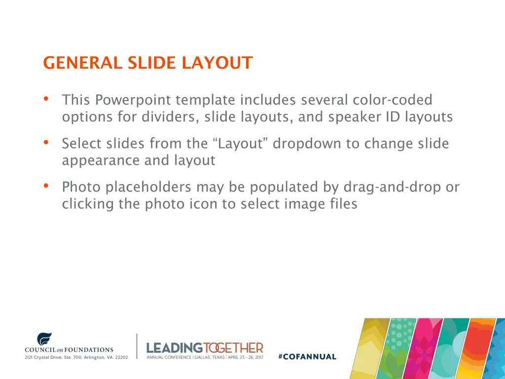 general slide layout