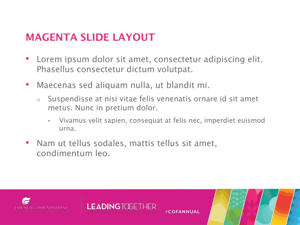 magenta slide layout
