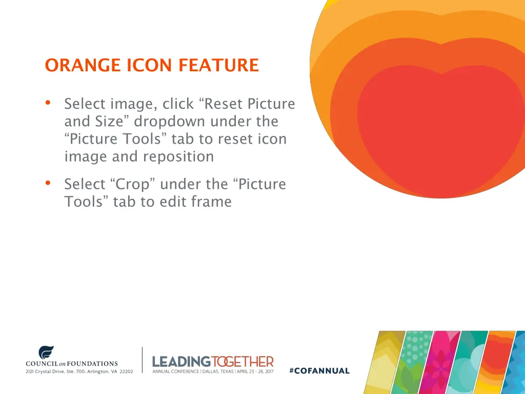 orange icon feature