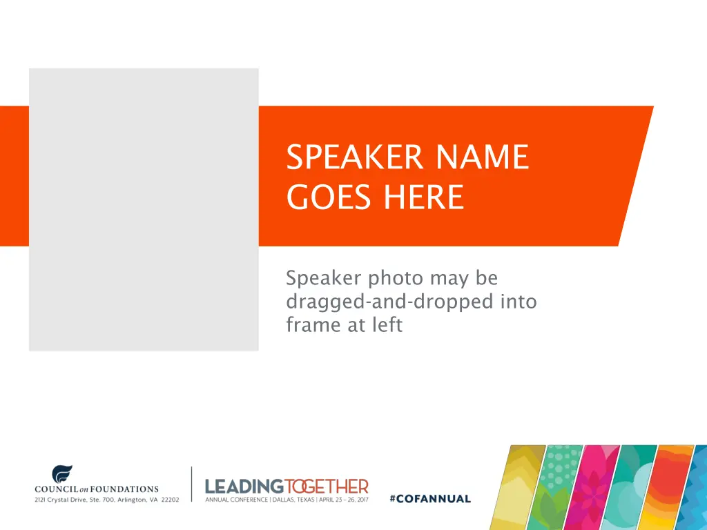 speaker name goes here
