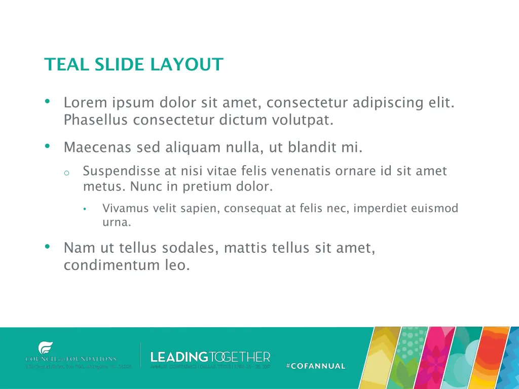teal slide layout