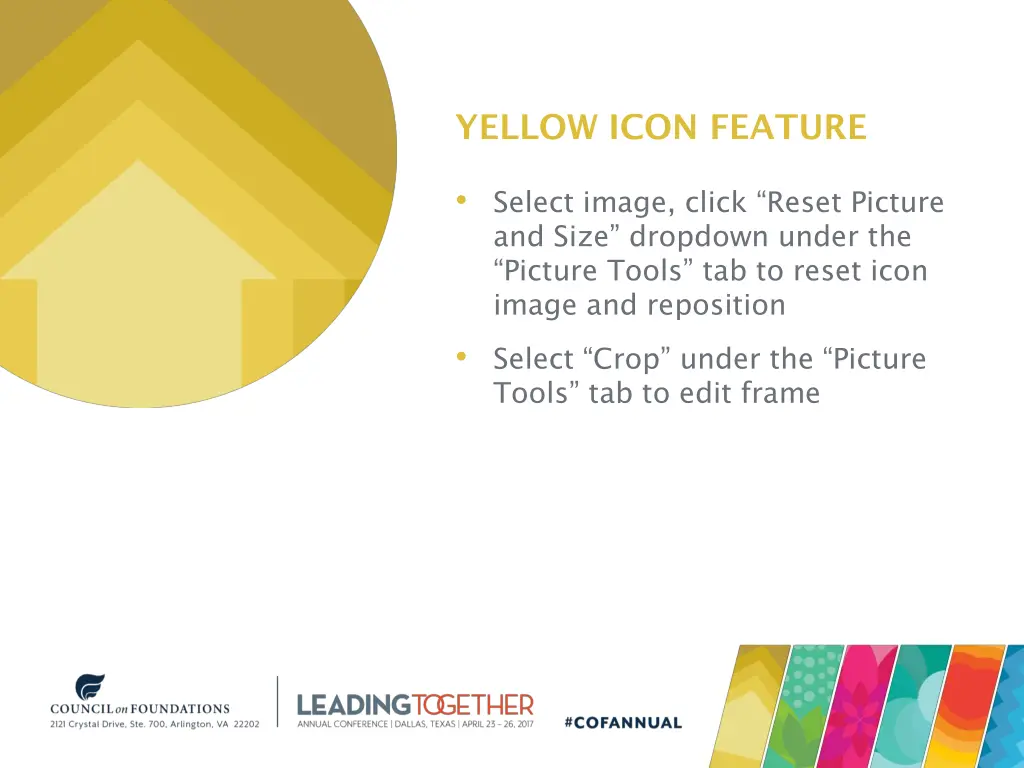 yellow icon feature
