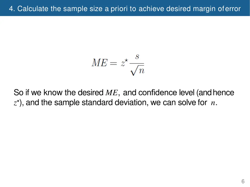 4 calculate the sample size a priori to achieve