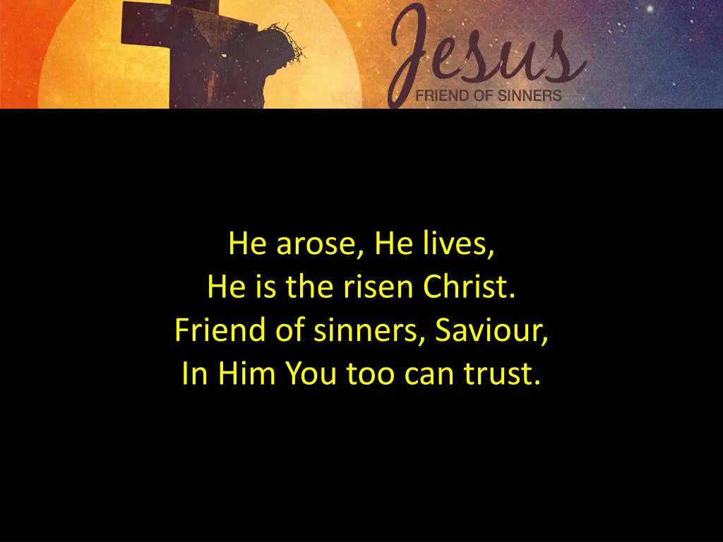 he arose he lives he is the risen christ friend