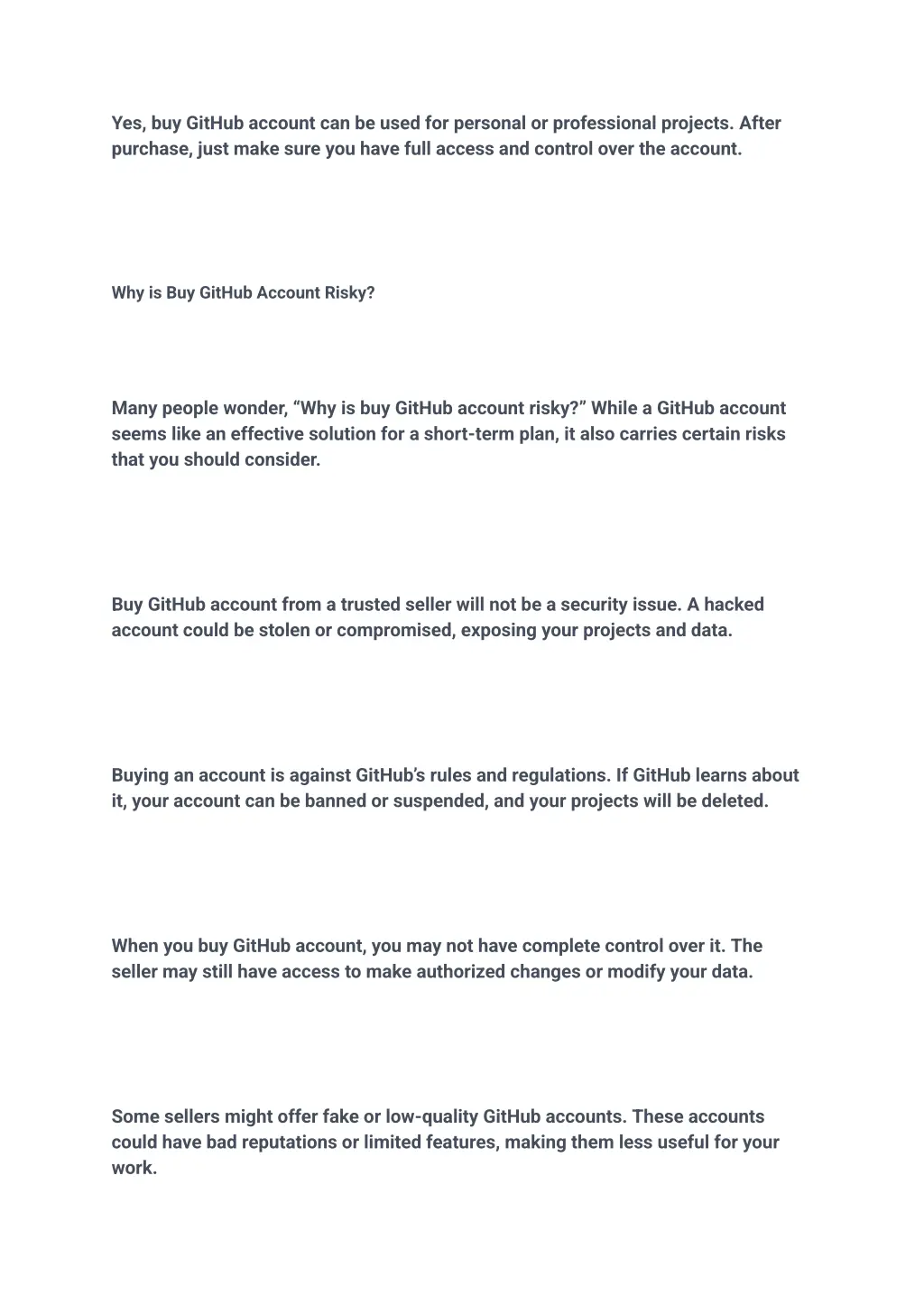 yes buy github account can be used for personal