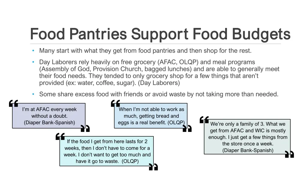 food pantries support food budgets food pantries