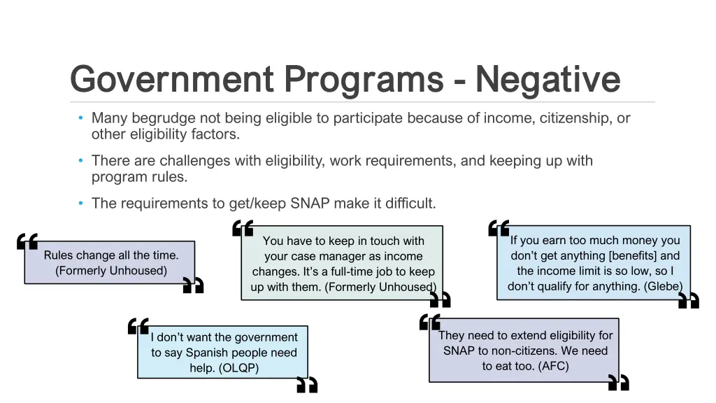 government programs government programs negative