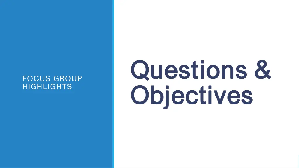 questions questions objectives objectives