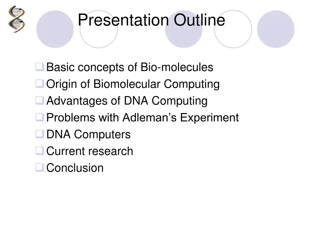 presentation outline