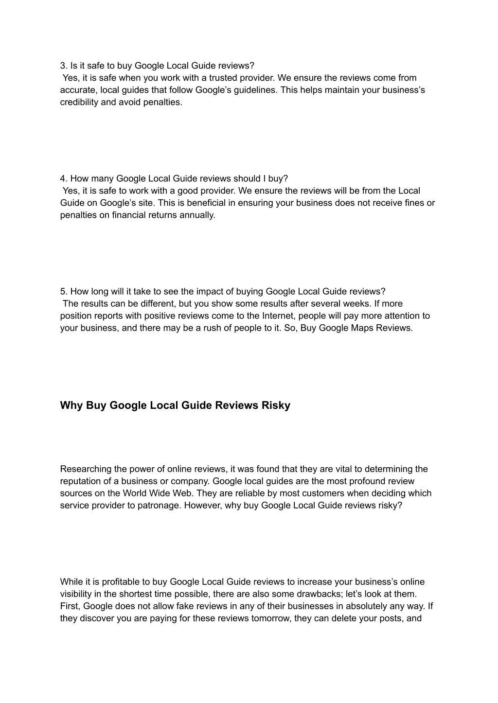 3 is it safe to buy google local guide reviews