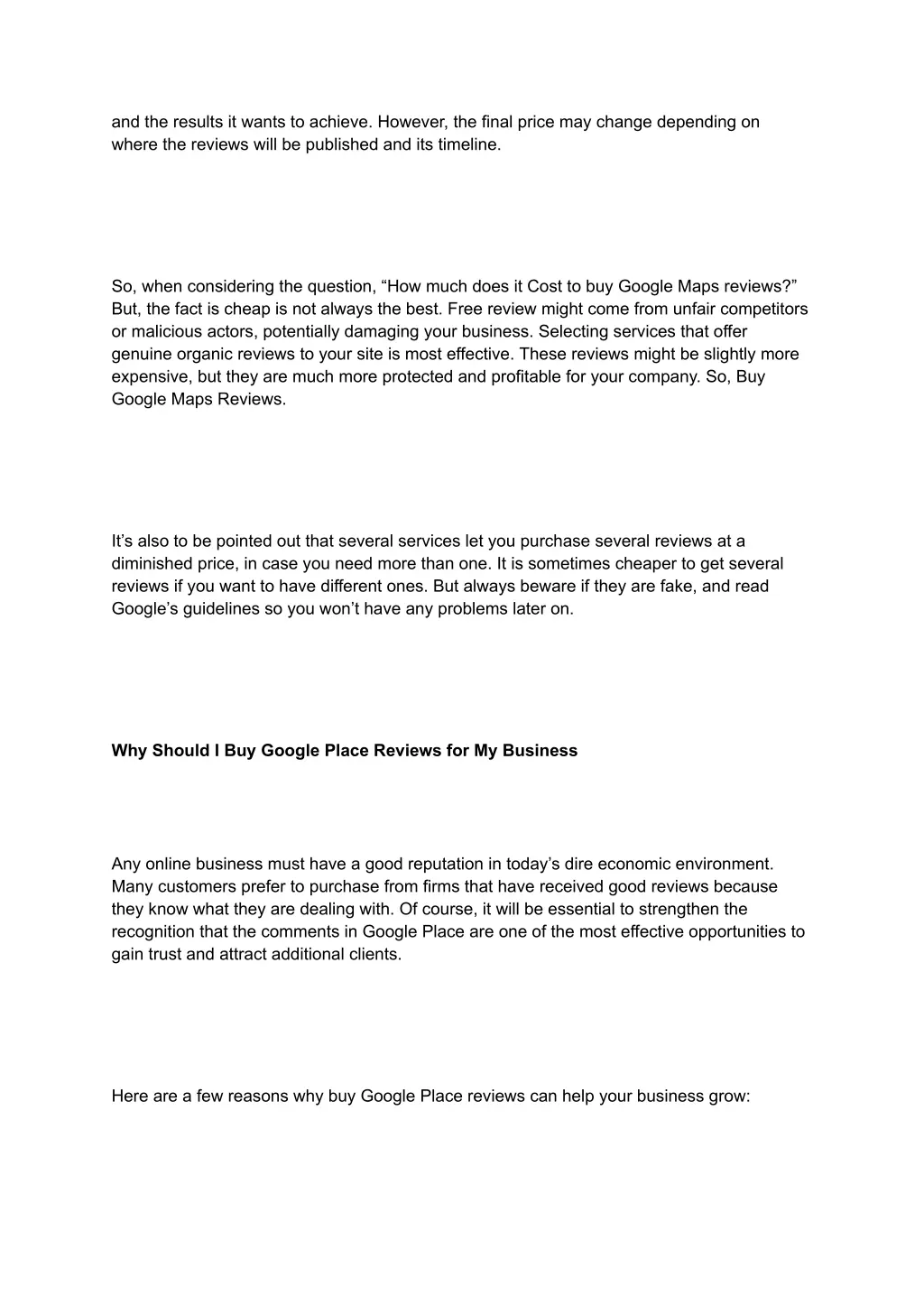 and the results it wants to achieve however