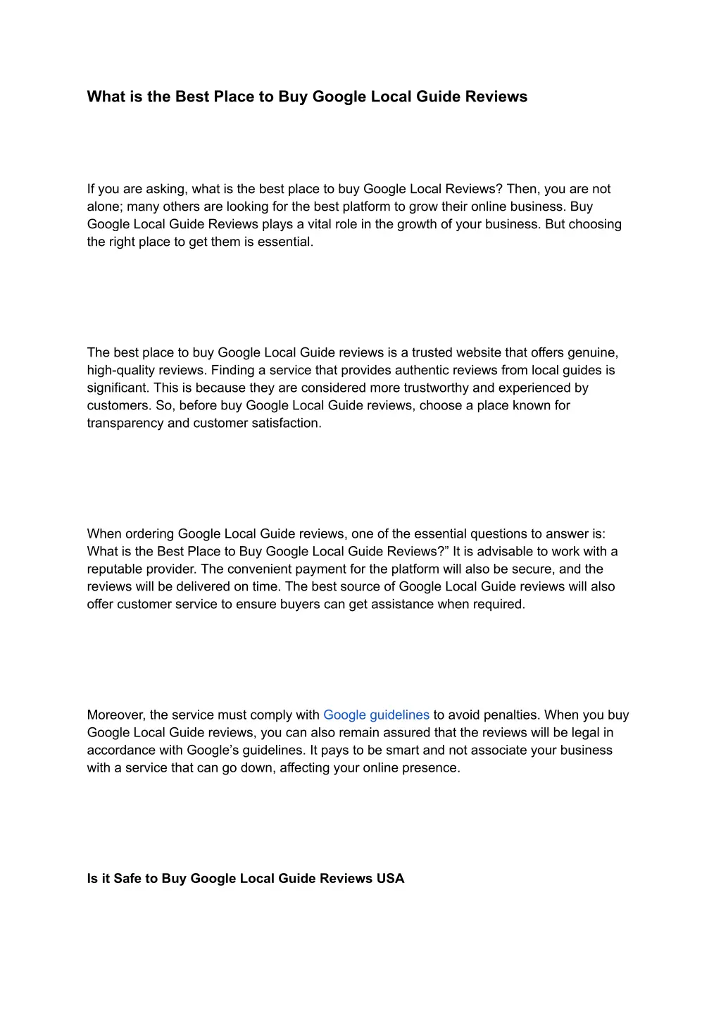 what is the best place to buy google local guide