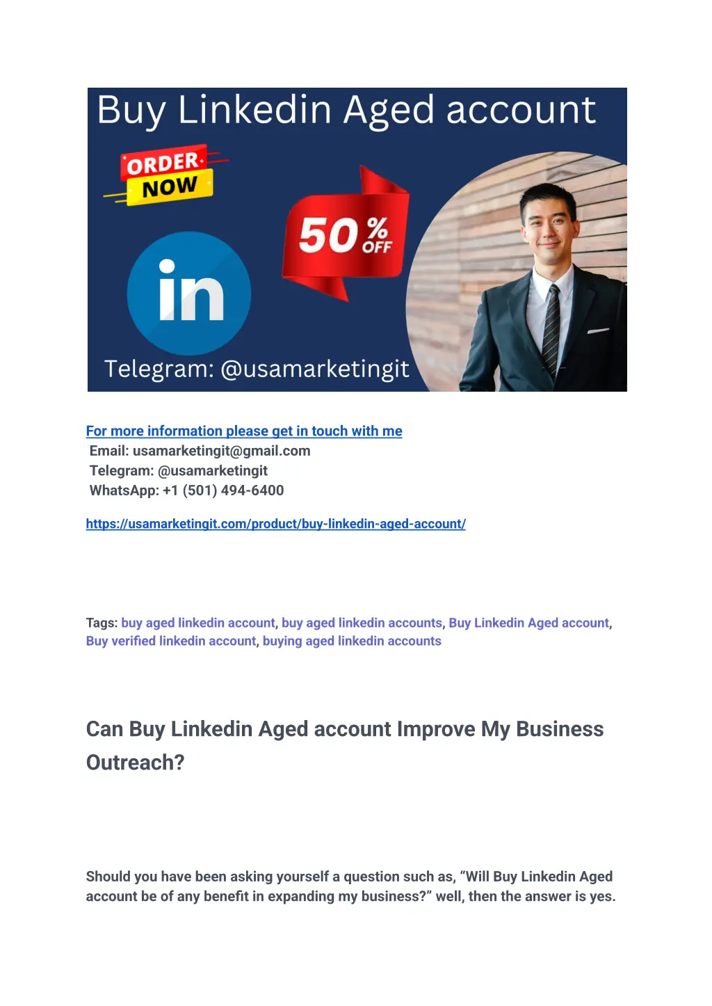 for more information please get in touch with