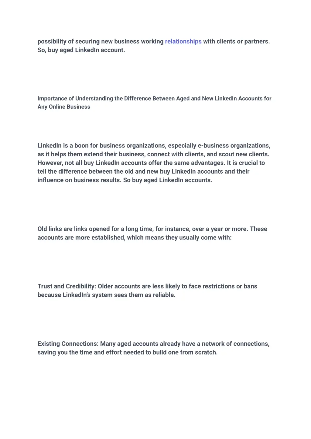 possibility of securing new business working