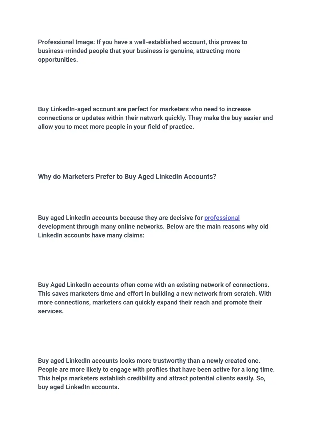 professional image if you have a well established