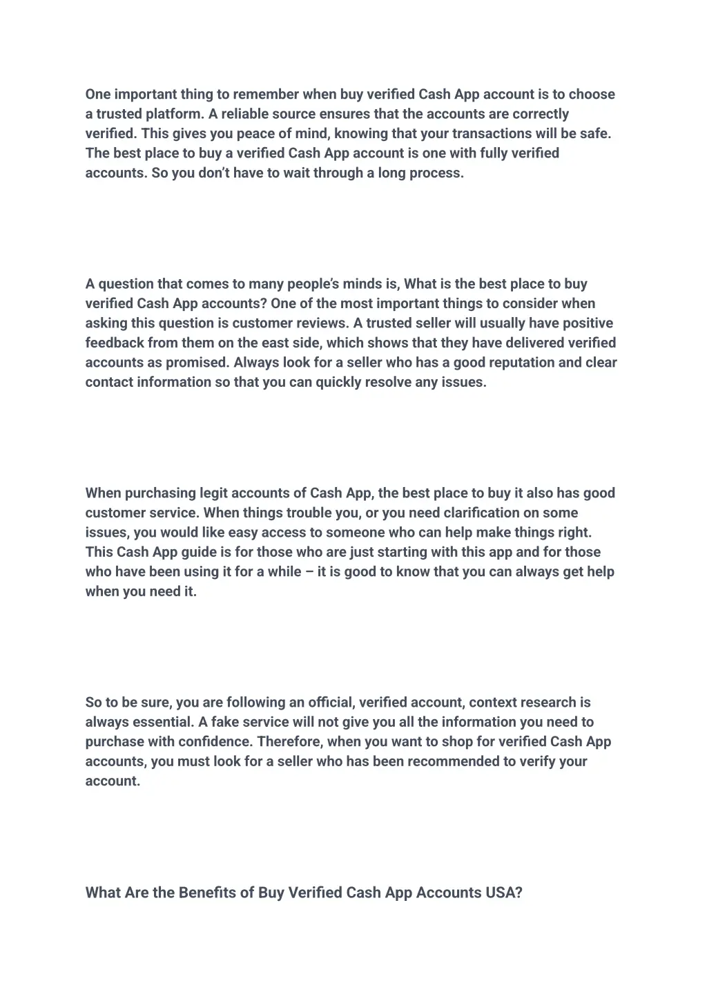 one important thing to remember when buy verified