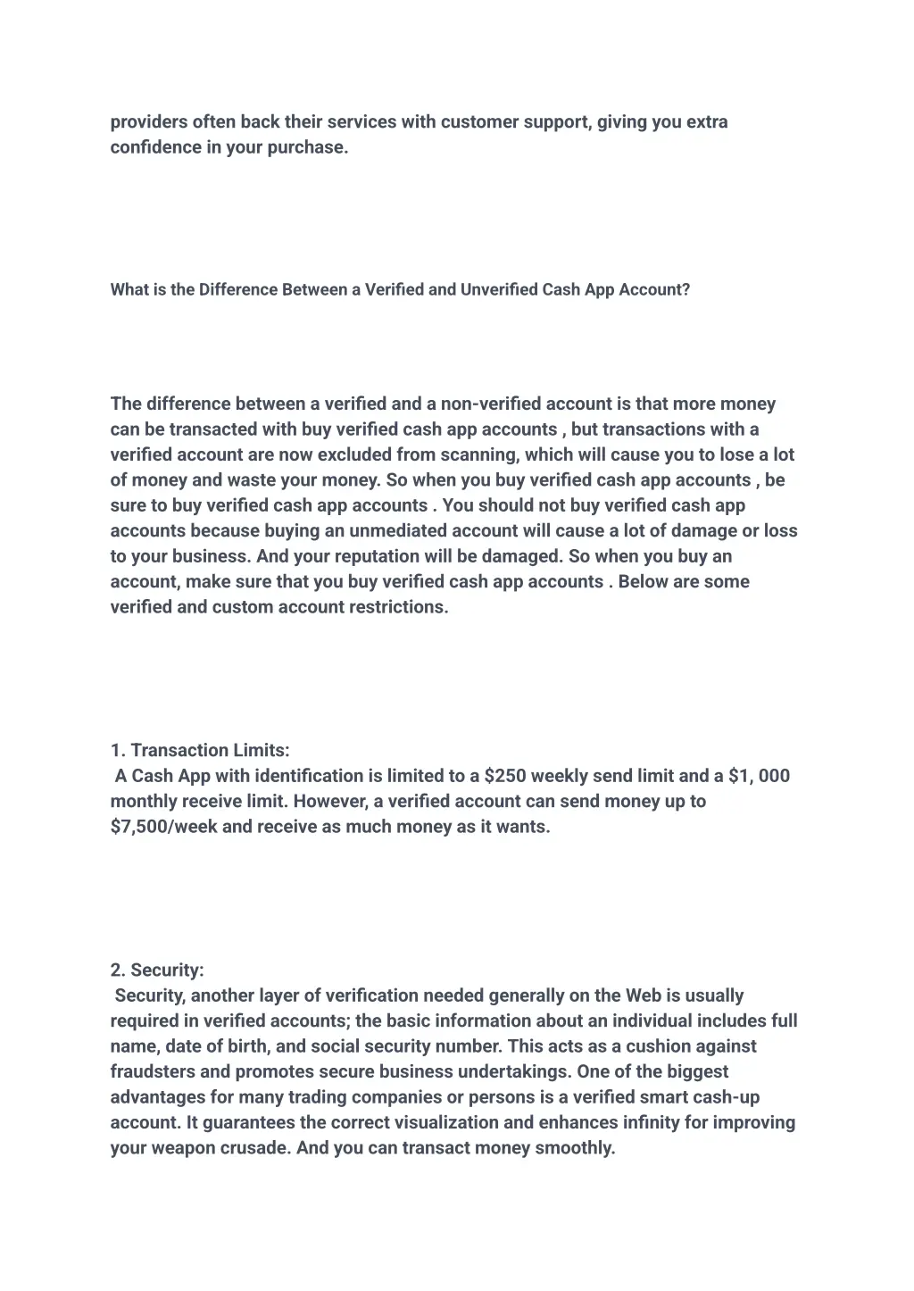 providers often back their services with customer