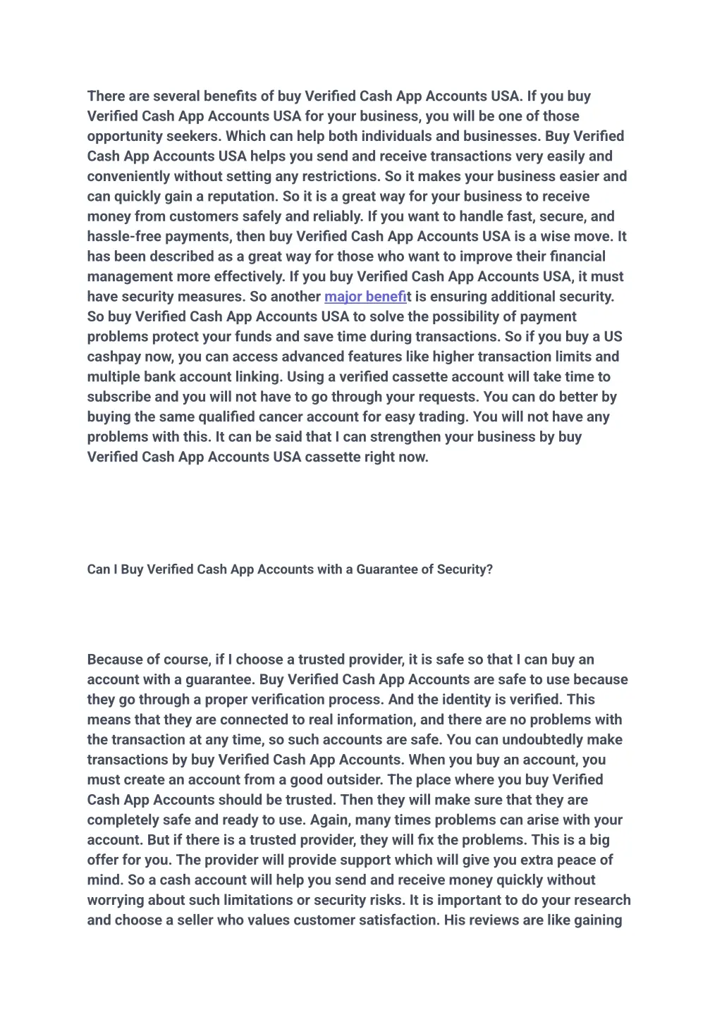 there are several benefits of buy verified cash