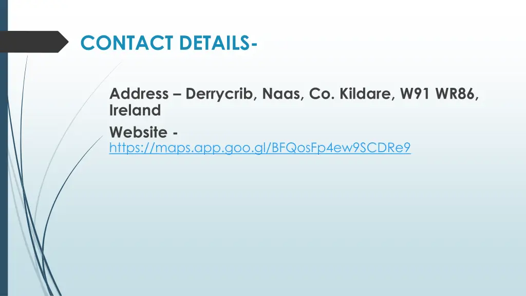 contact details