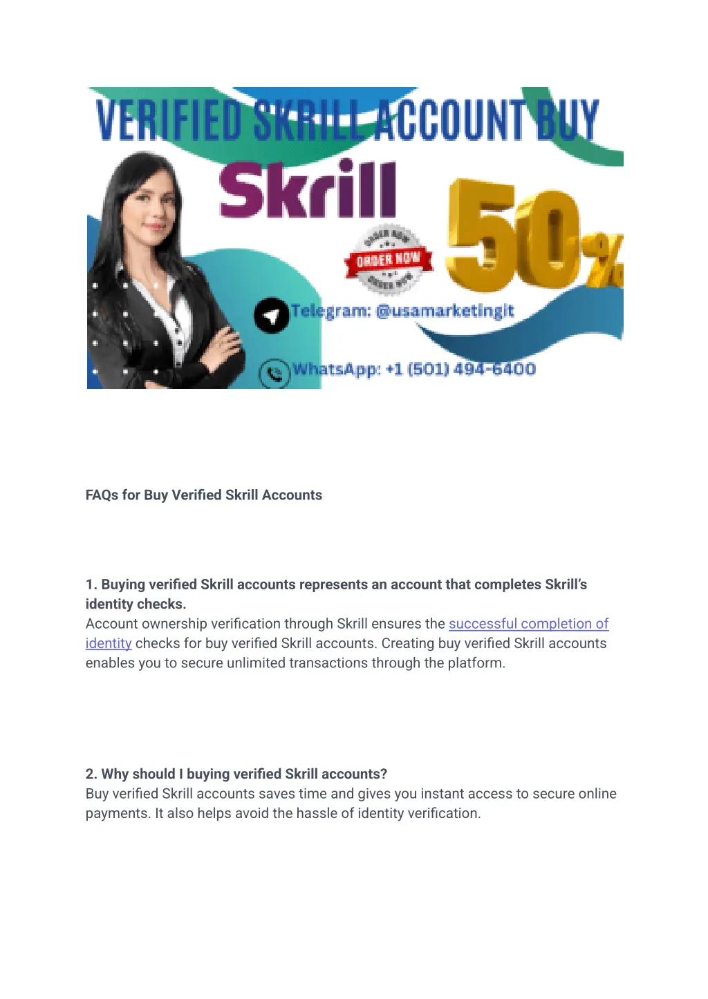 faqs for buy verified skrill accounts