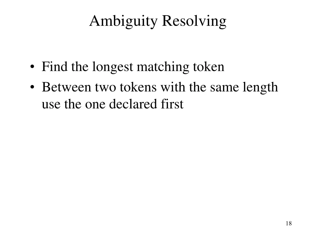 ambiguity resolving