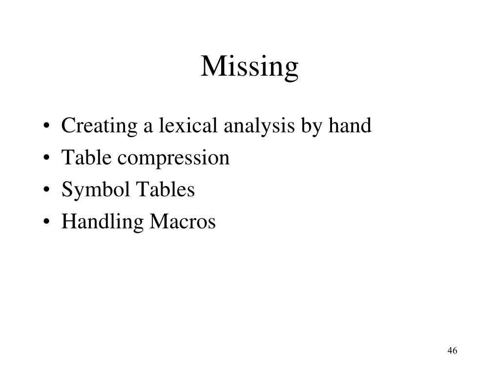 missing