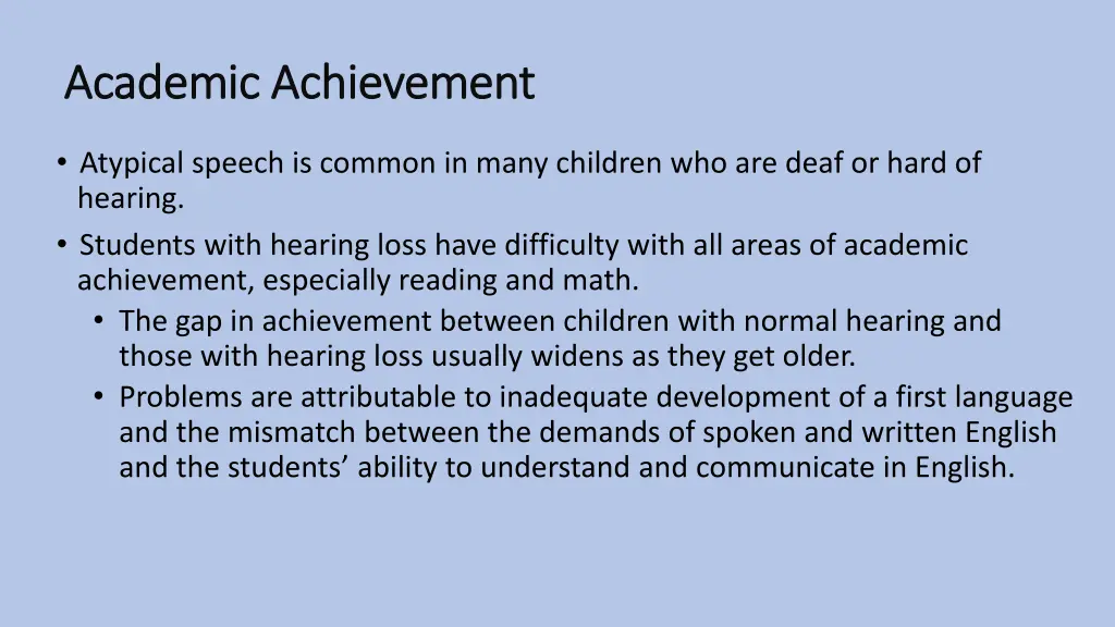 academic achievement academic achievement