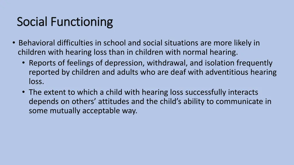 social functioning social functioning